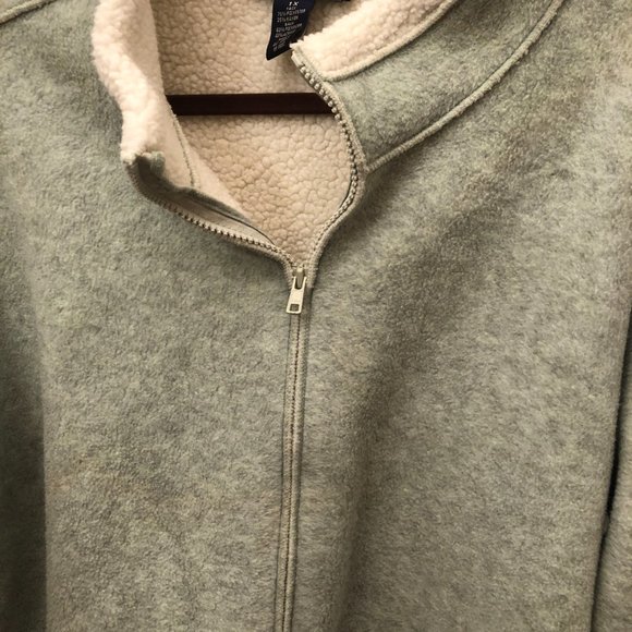 DENIM & CO Mint Green Fleece Jacket Coat, 1X - Picture 4 of 13